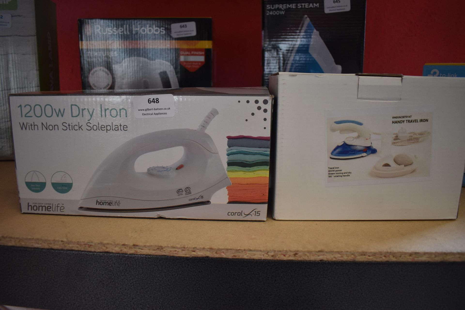*Dry Iron with Non-Stick Soleplate and a Handy Travel Iron