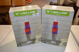 *Two Global Gizmos 16" Lava Lamps