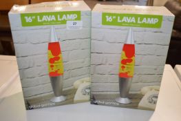 *Two Global Gizmos 16" Lava Lamps