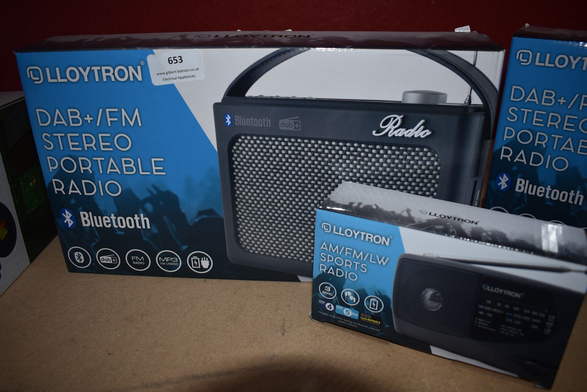 *Lloytron Stereo Portable Bluetooth Radio and a Lloytron AM/FM/LW Sports Radio
