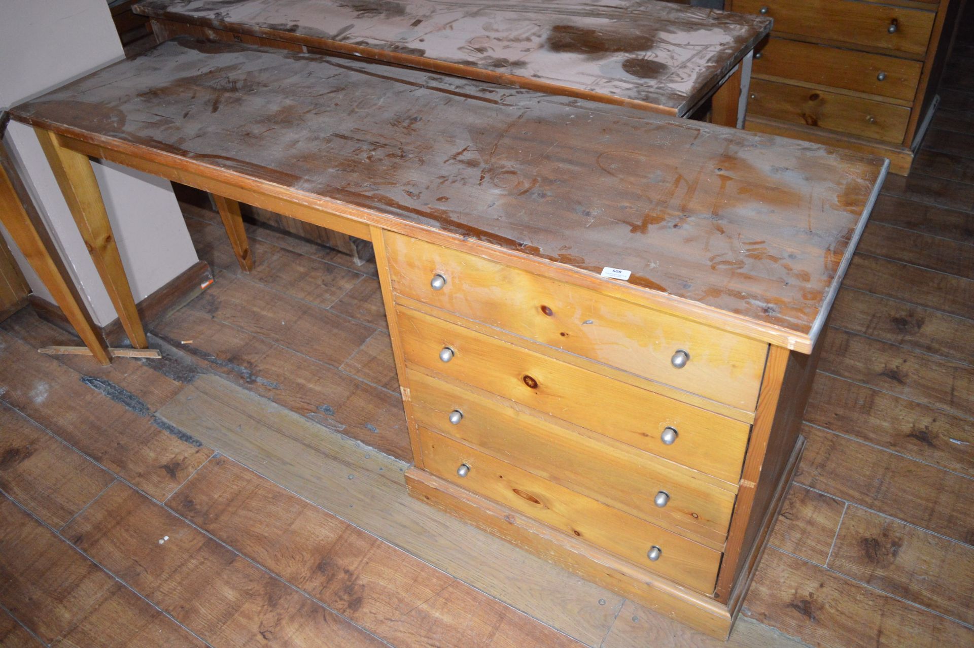 *6ft Pine Dressing Table with Four Drawers (this lot is located at Trinity Hotel, Hedon Road,