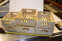 Six Wooden Display Crates