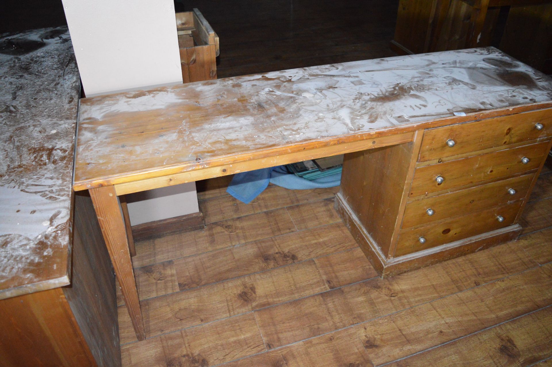 *6ft Pine Dressing Table with Four Drawers (this lot is located at Trinity Hotel, Hedon Road,