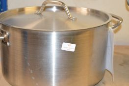 * Large Stainless Steel Cooking Pot 37cm diameter