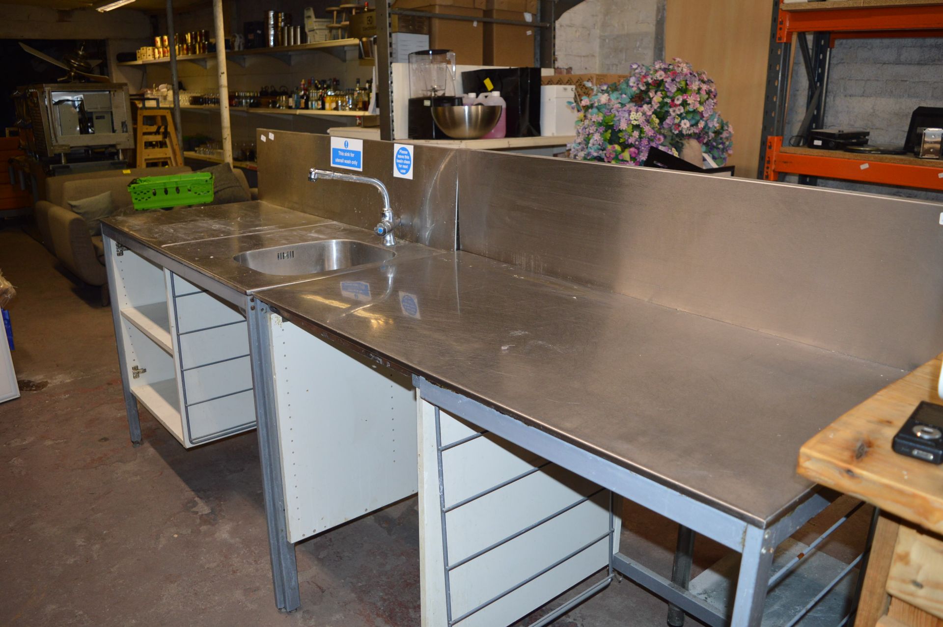 Stainless Steel Sink Unit with Draining Board on S - Image 2 of 2