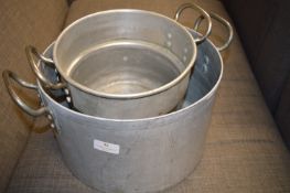 *Two Aluminium Cooking Pots 30cm and 25cm dimeters