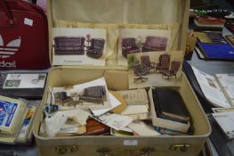 Vintage Suitcase Containing Collectibles and Ephem
