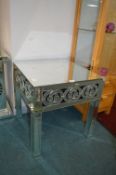 Square Mirrored Occasional Table (some imperfectio