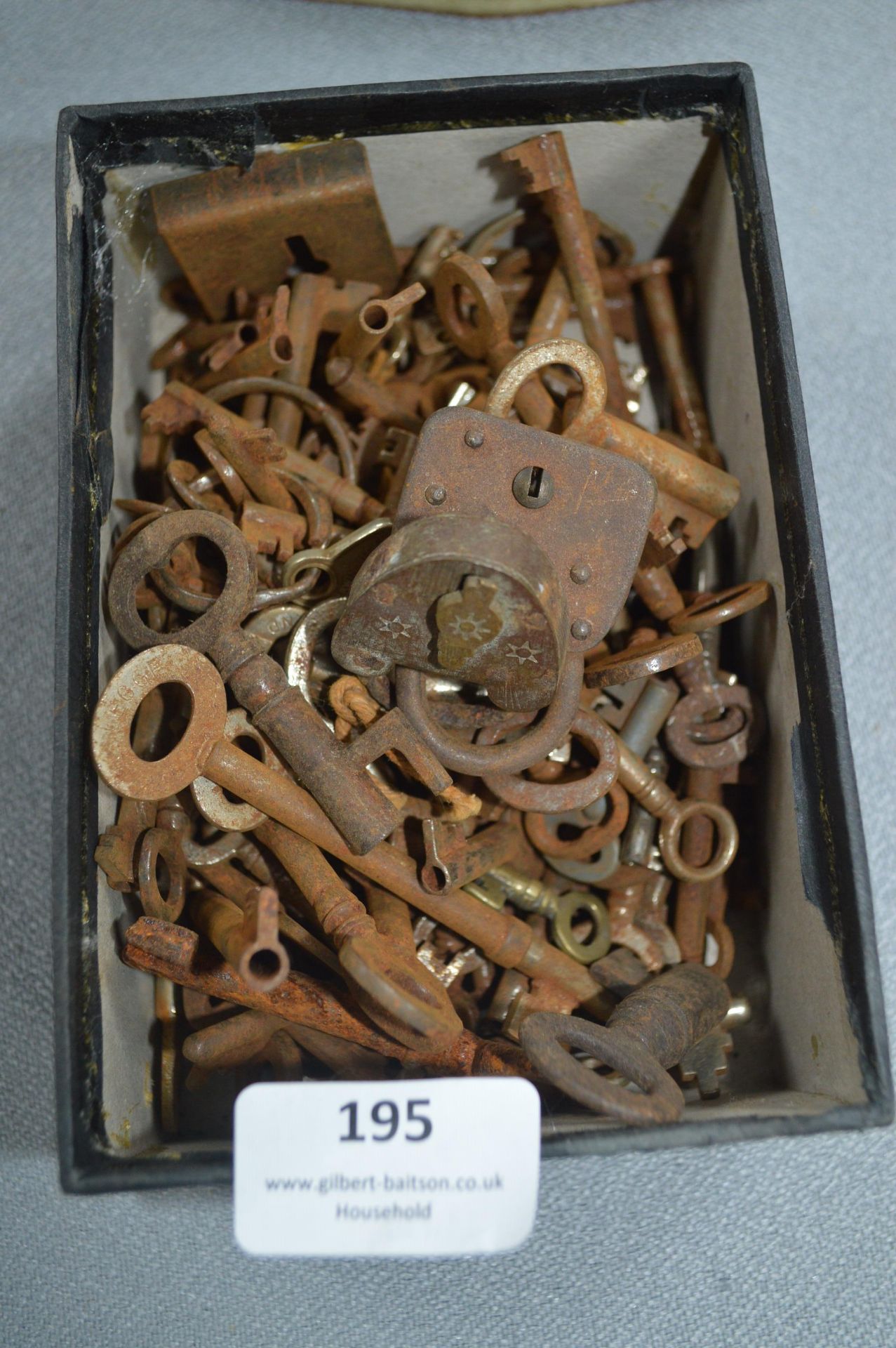 Box of Vintage Keys and Padlocks