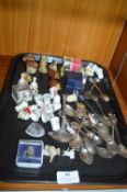 Wade Whimsies, Thimbles, Crested Teaspoons, etc.