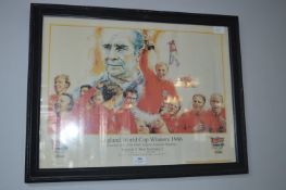 Framed England World Cup 1966 Poster