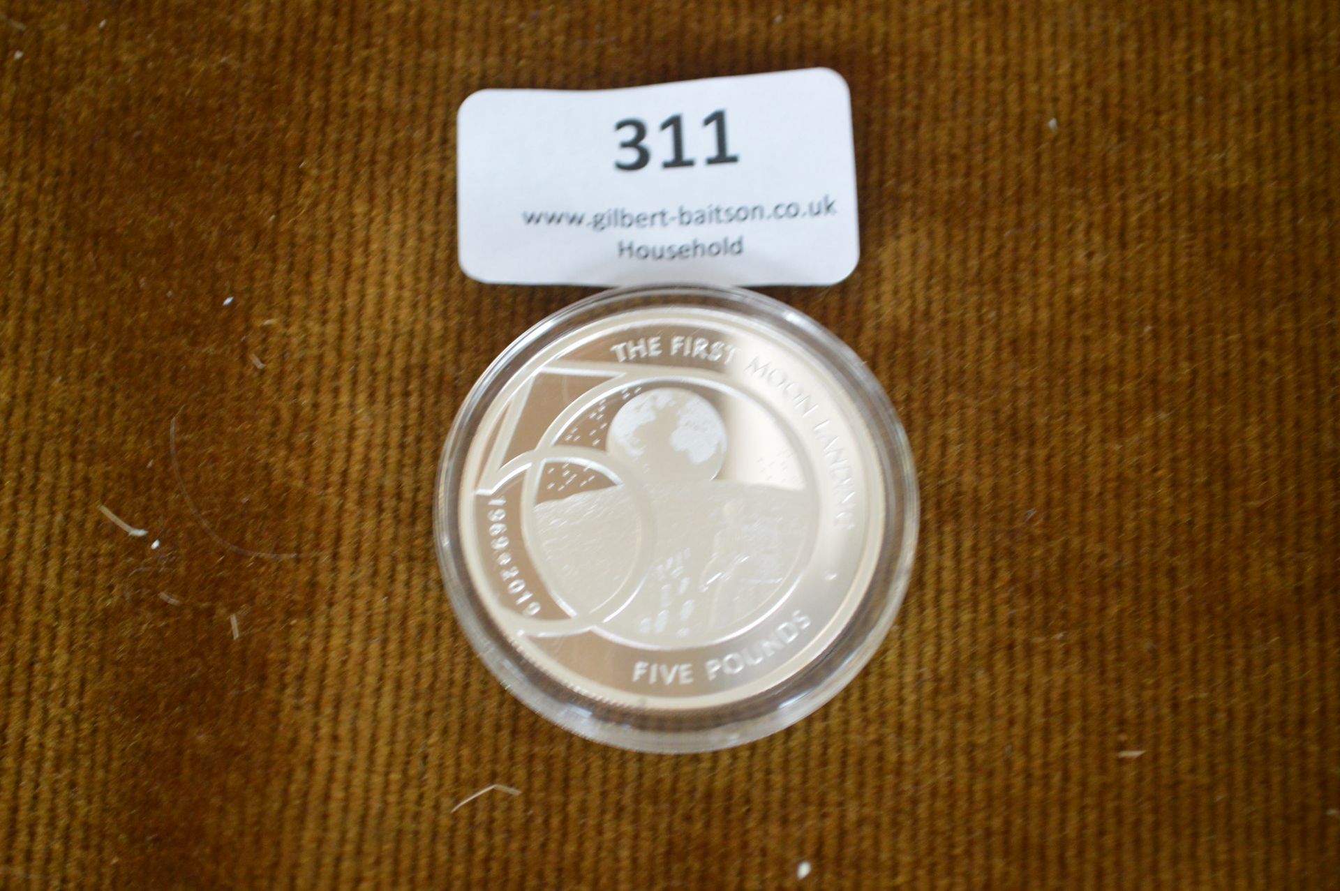Alderney 2019 1oz Silver £5 Coin "1st Moon Landing