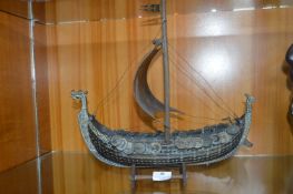 Brass Model of a Viking Long Ship