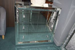 Mirrored Three Drawer Chest (AF - requires attenti