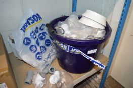*Bucket of Various Plastic Plumbing Fittings