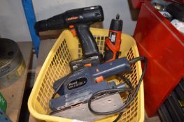 Ferm VM-150 Sander, Challenge Battery Drill, and a