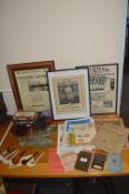 Ephemera, Bottles, Titanic Prints, etc.