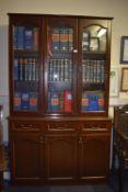 Sideboard Unit with Glazed Upper Cabinets and Contents of Law Reference Books