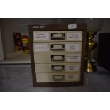 Small Bisley Desktop Five Drawer A4 Filing Unit