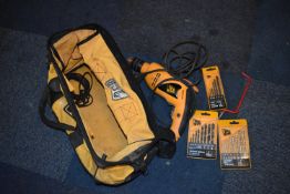 JCB 230v Drill with Bag and Drill Bits
