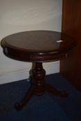 Side Table with Inlaid Top and Tripod Base