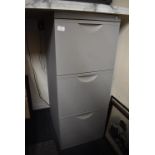 Grey Three Drawer Filing Cabinet