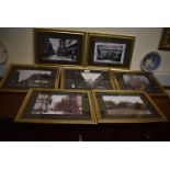 Seven Gilt Framed Black & Stills from the Hull Aera