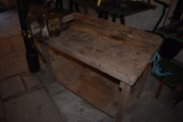 Vice Mounted to Wooden Workbench 100x60cm