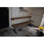 Wooden Bench with Cast Iron Ends