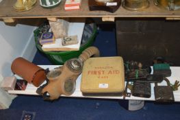 Collectibles Including Gas Mask, Padlocks, etc.