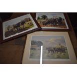 Three Framed Prints of Shire Horses