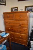 Large Pine Two Over Four Chest of Drawers