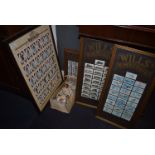 Four Framed Cigarette Card Collections and a Box of Loose Cards