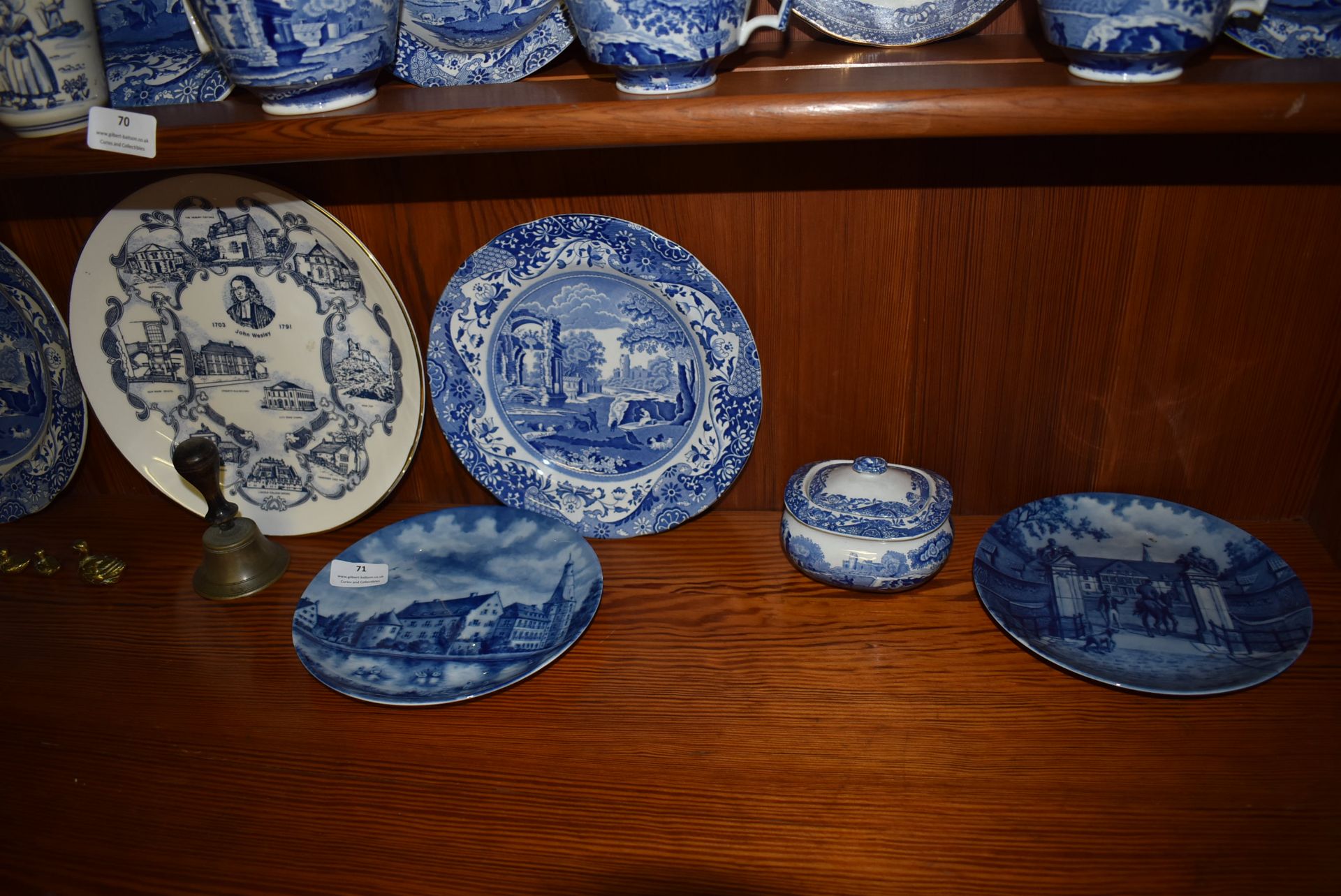 Shelf of Blue & White Pottery, etc. - Image 2 of 3
