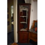 Corner Display Cabinet with Glazed Door and Glass Shelves (not including contents)