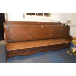 Victorian Carved Oak Church Pew