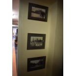 Three Framed Black & White Photos