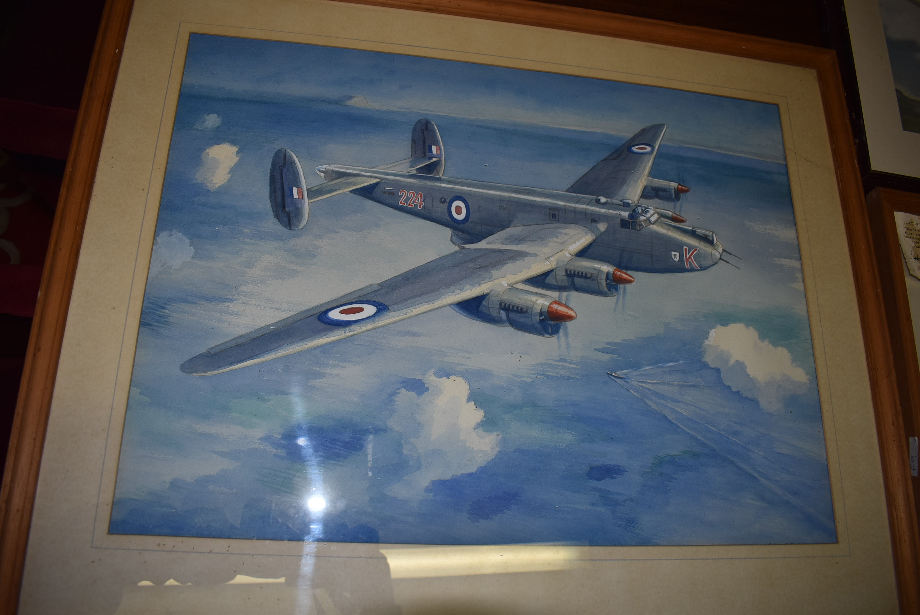Five Framed Prints of Planes Including Signed Red Arrows Print - Image 4 of 6