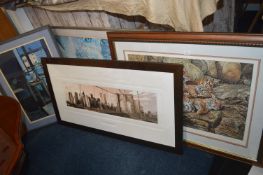 Four Large Framed Pictures and Prints