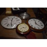 Four Quartz Wall Clocks