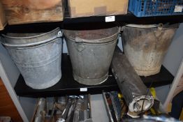 *Contents of Shelf to Include Galvanised Buckets, Roll of Pipe Insulation, etc.