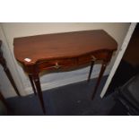 Serpentine Front Hall Table with Two Drawers