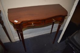 Serpentine Front Hall Table with Two Drawers