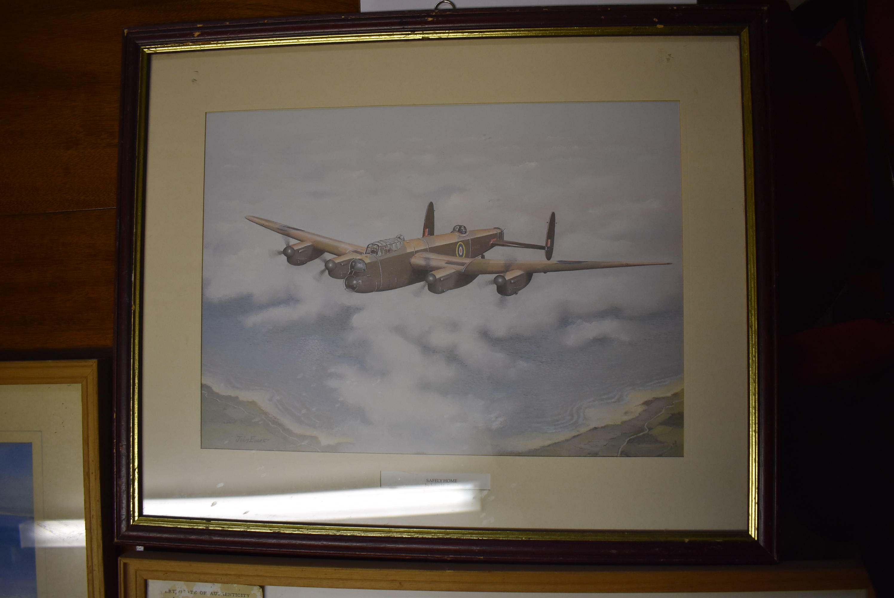 Five Framed Prints of Planes Including Signed Red Arrows Print - Image 6 of 6