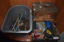 *Contents of Shelf to Include Tray of Torches, Tape Measures and Screws, Tub of Spanners, etc.