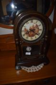 Wood Cased Quartz Mantel Clock