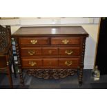 Mahogany Sideboard with Four Drawers and Ornate Legs