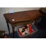 Serpentine Front Hall Table with Brass Decoration