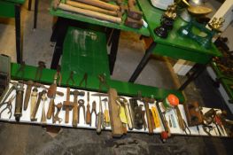 Vintage Tools; Planes, Hammers, Hand Drill, etc.