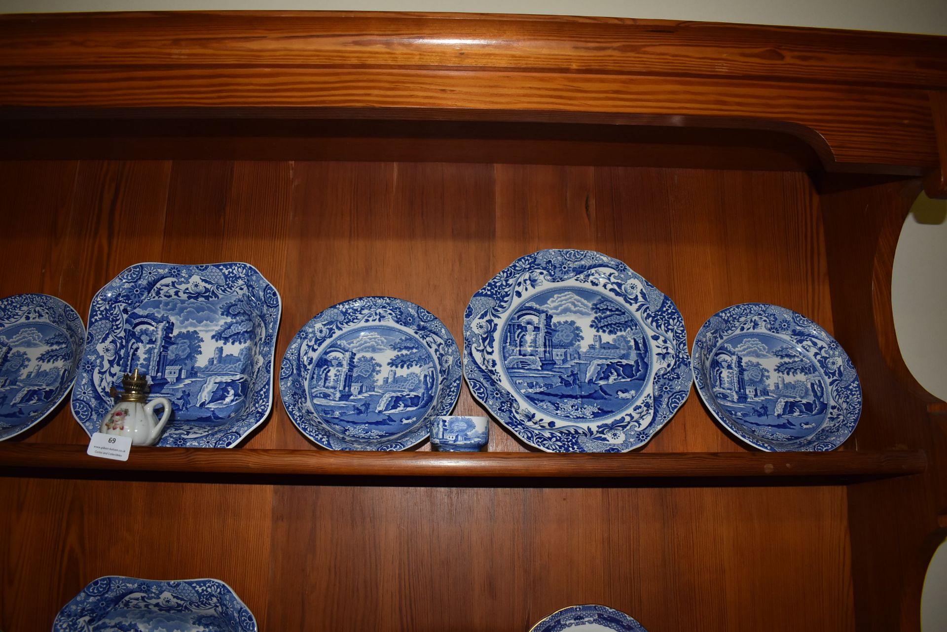 Shelf of Blue & White Pottery, etc. - Image 2 of 3